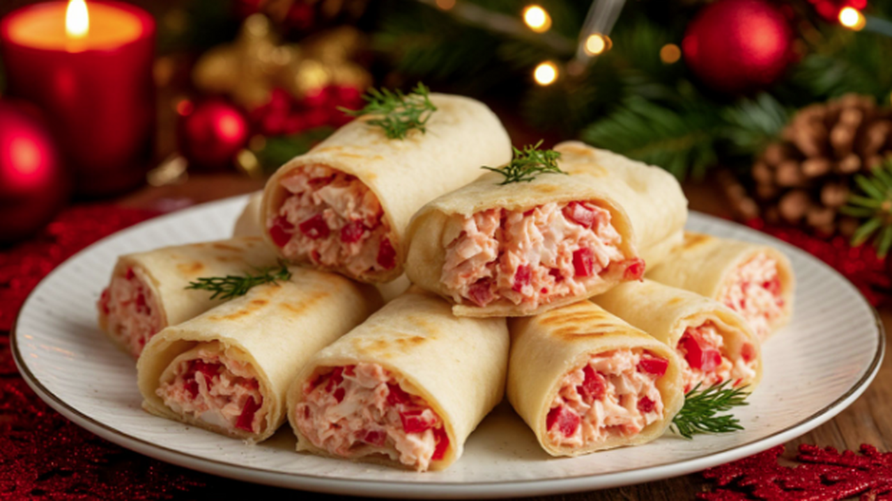 Простая и легкая закуска на Рождественский стол 2026: рулетики из лаваша с крабовыми палочками и сыром — делюсь секретным рецептом Шеф-повар Алексей Громов рекомендует рулет из л...