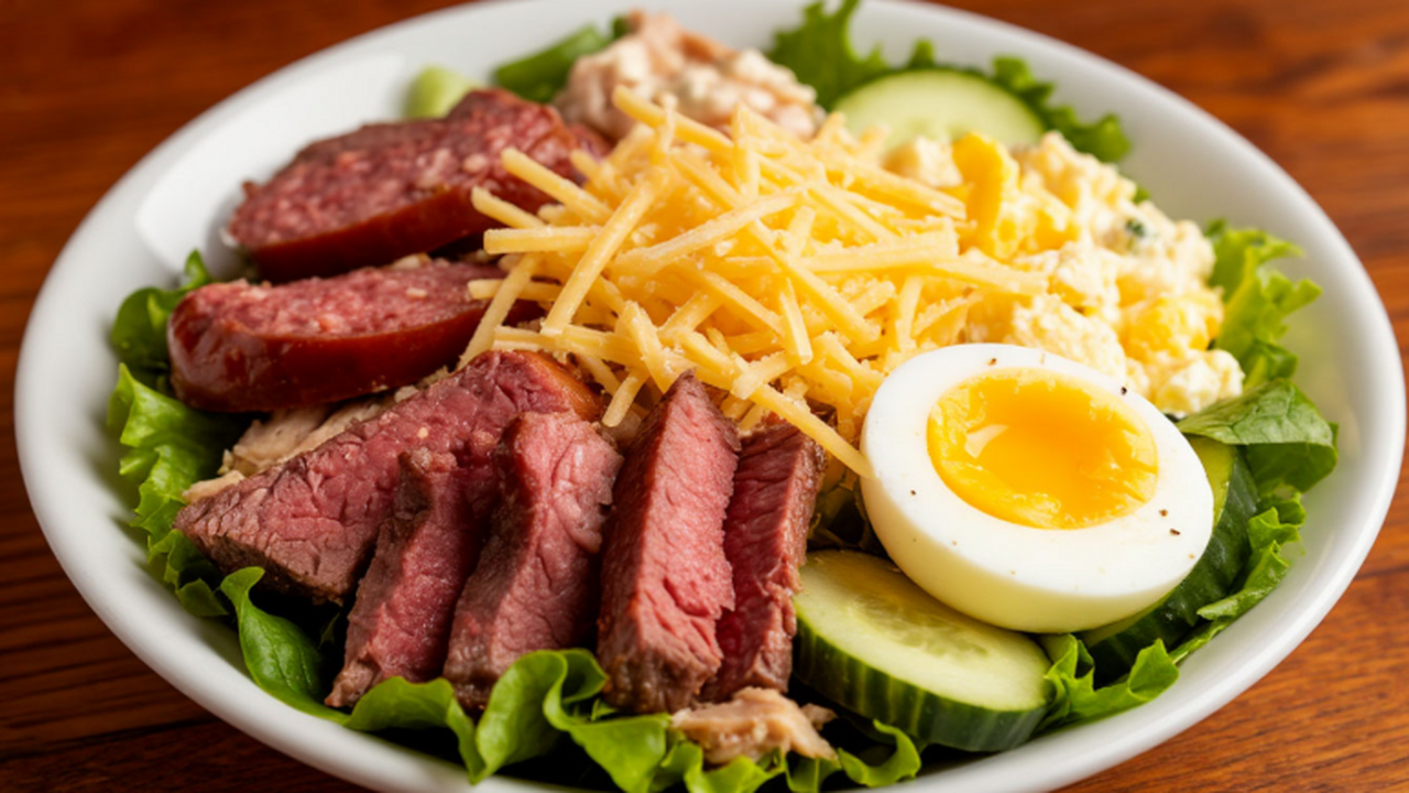 Простейший салат «Кентавр»: подаем на Новый год-2026 — счастья будет воз и маленькая тележка Салат “Кентавр”: праздничная закуска для мясоед...