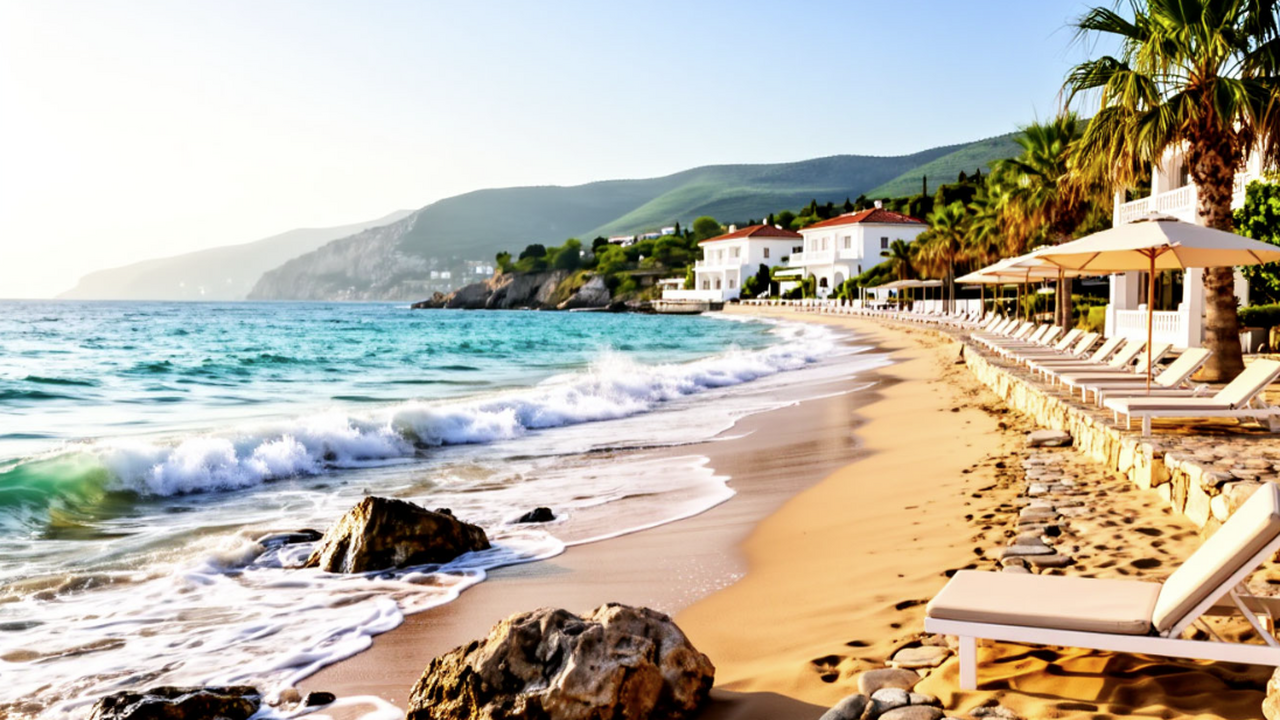 Крымский Мальдивы: белый песок и бирюзовая вода...