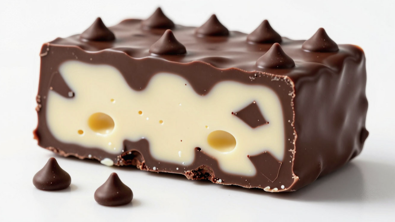 Итальянский шоколадный щербет с орехами и печен...