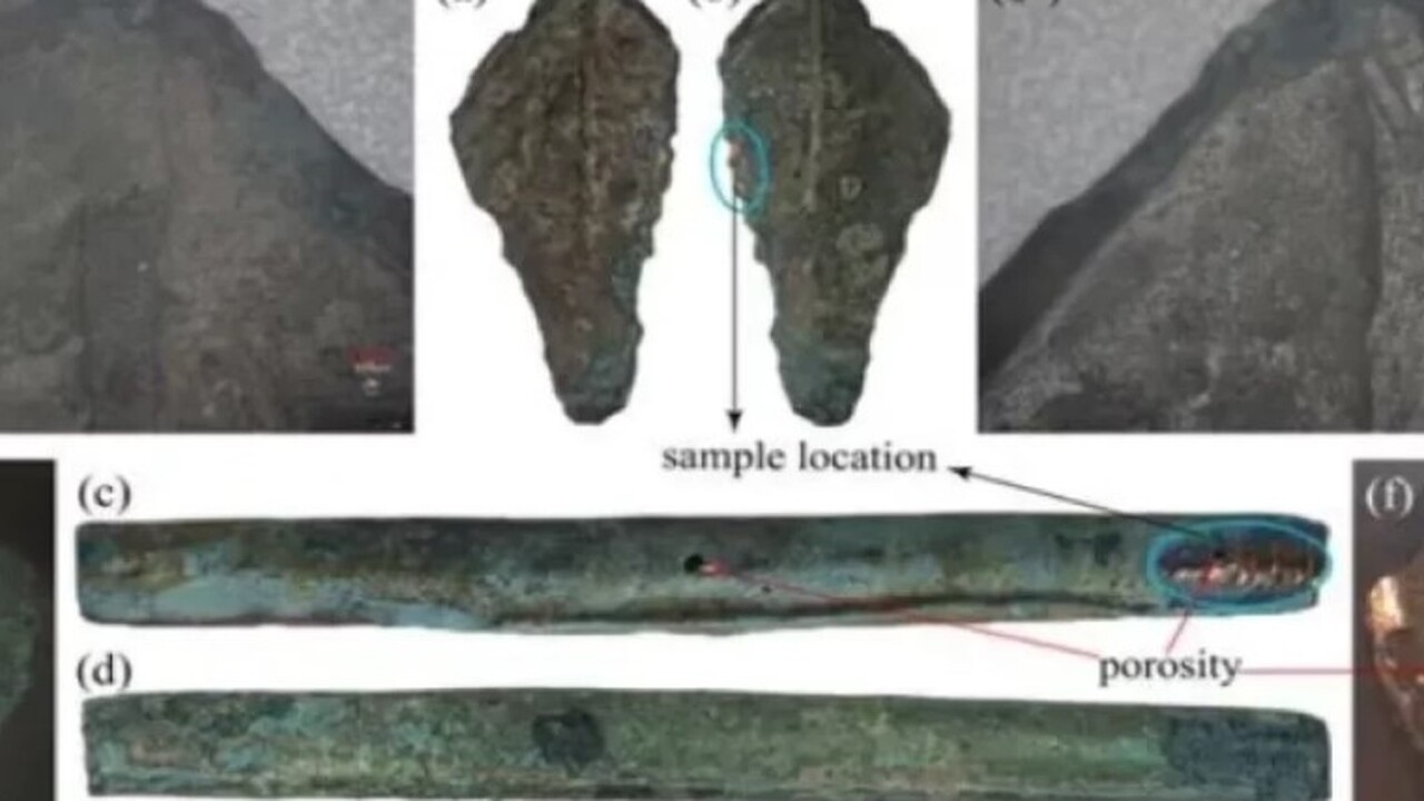 Археологи обнаружили 4500-летние бронзовые наконечники стрел в реке в Китае Археологическая экспедиция Университета Чжэнчжо...