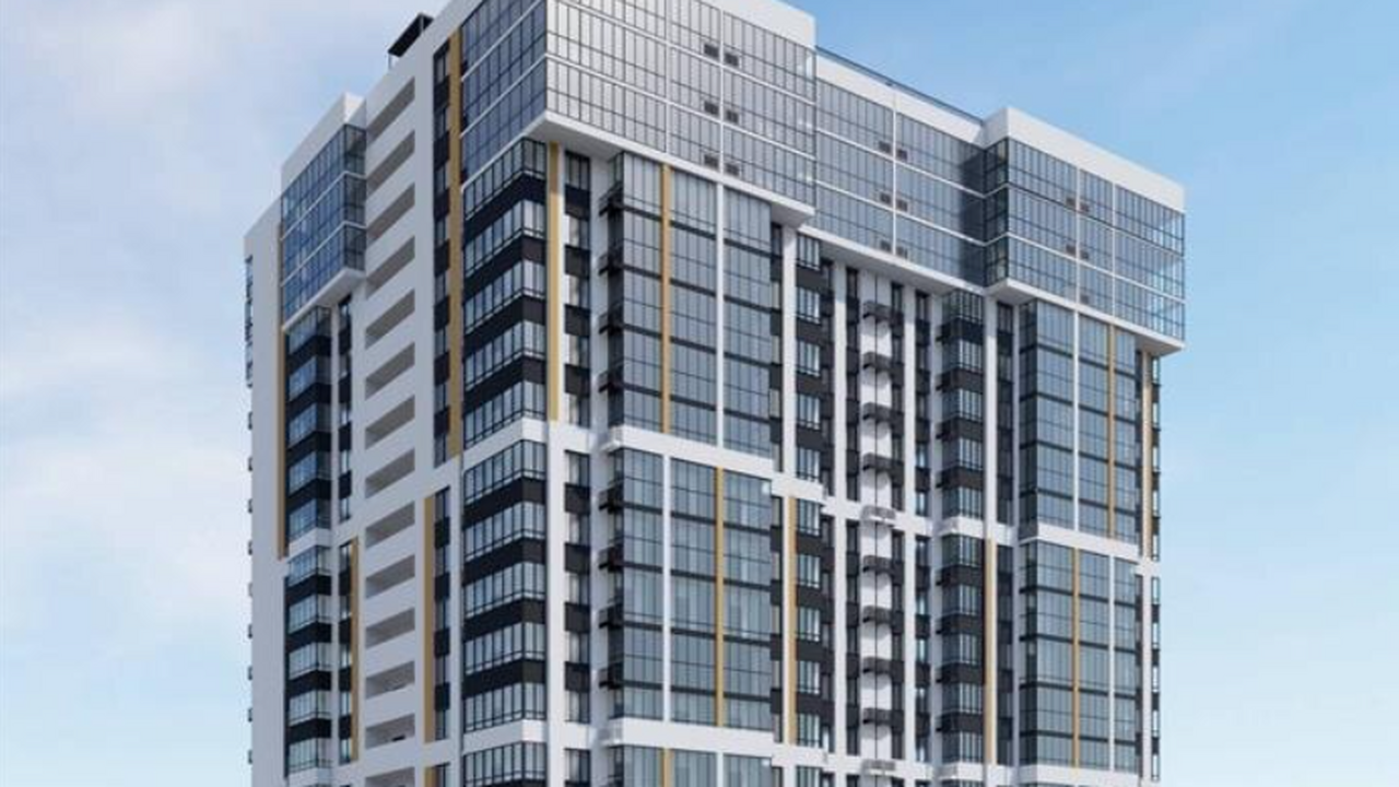 Рендер нового многоэтажного здания на улице Кра...