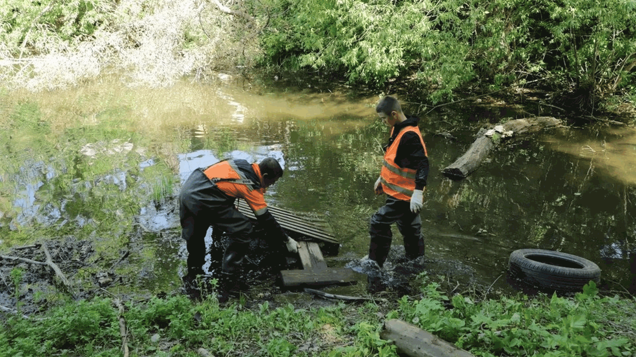 В Самаре начаты работы по очистке водоёмов. На ...