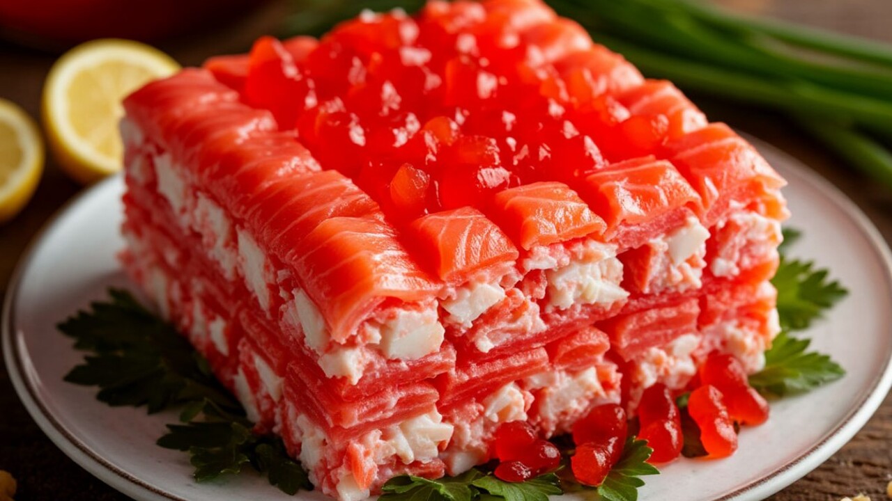 Решила приготовить для гостей оригинальный салат с крабовыми палочками: оформила его в виде торта - простота ингредиентов не умаляет невероятного вкуса В мире современной гастрономии, где инновационн...