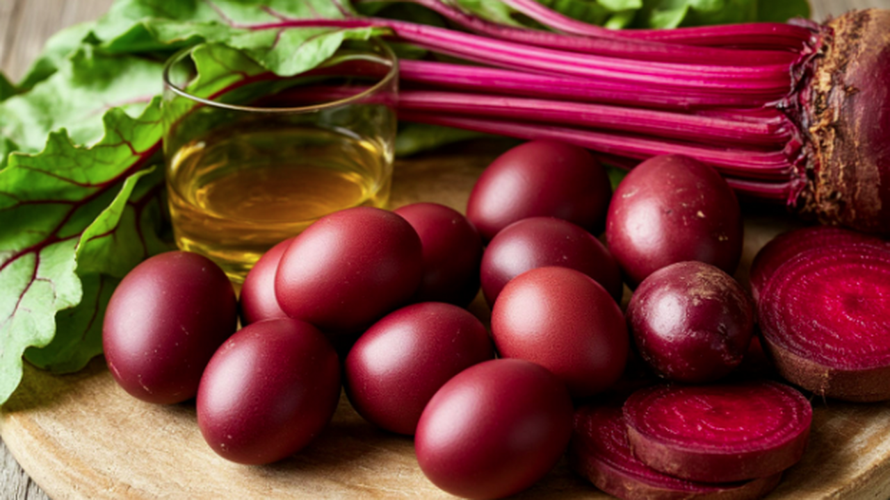 Пасхальные яйца в бордовых тонах: как покрасить...