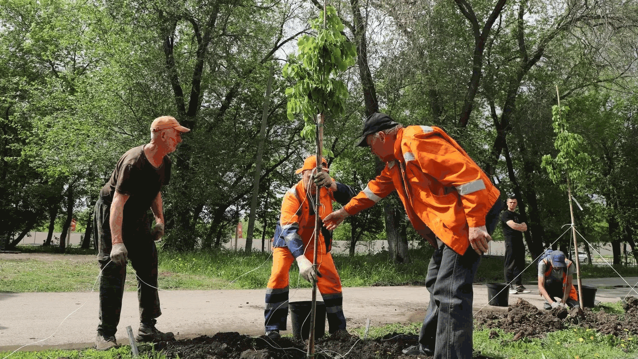 В областной столице продолжается масштабное озе...