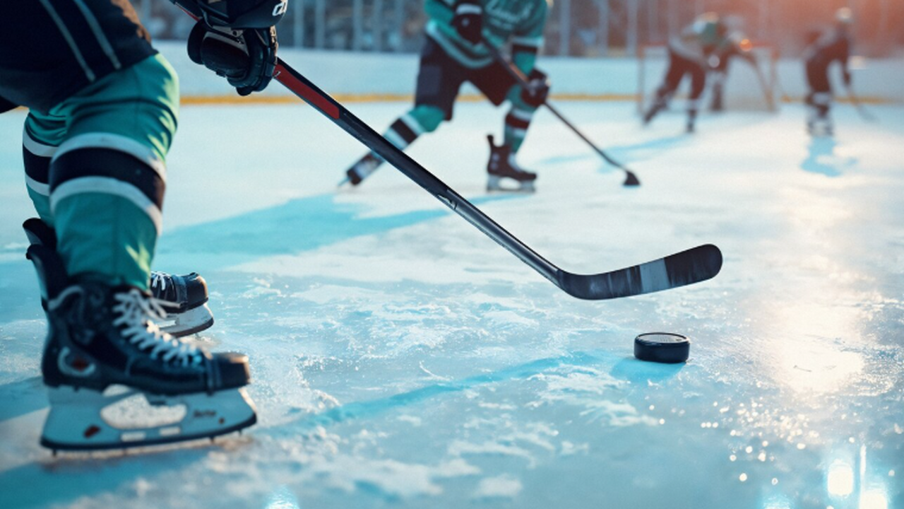 Во время финального матча хоккейного турнира на...