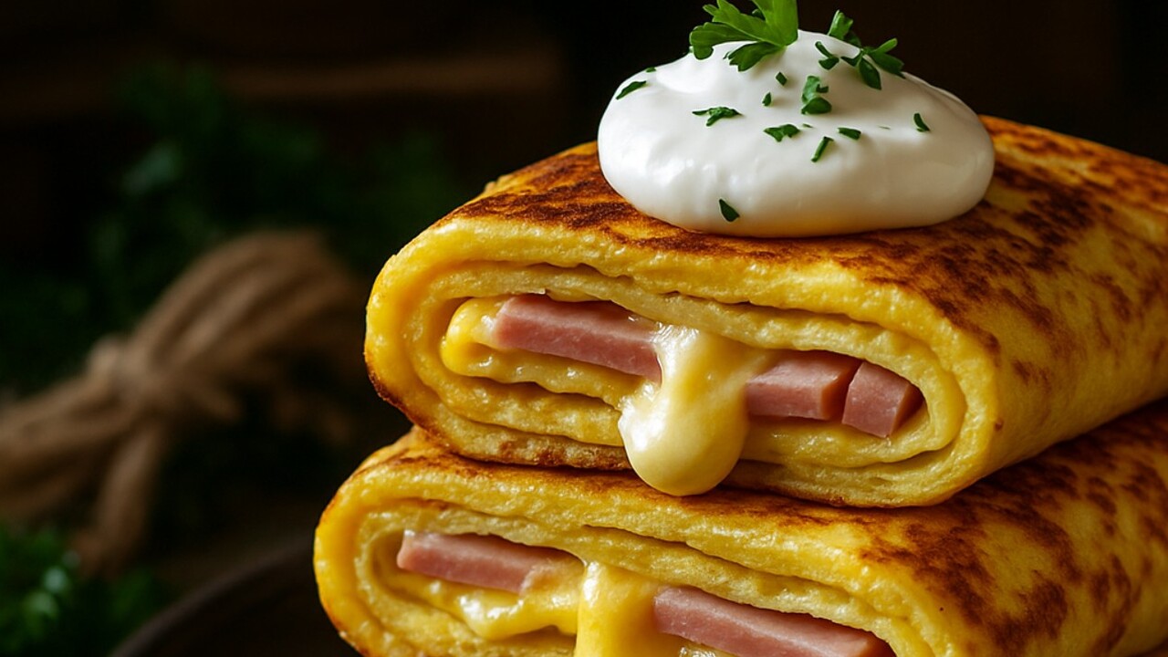 Смешиваем яйца, колбасу с сыром, и бросаем на с...