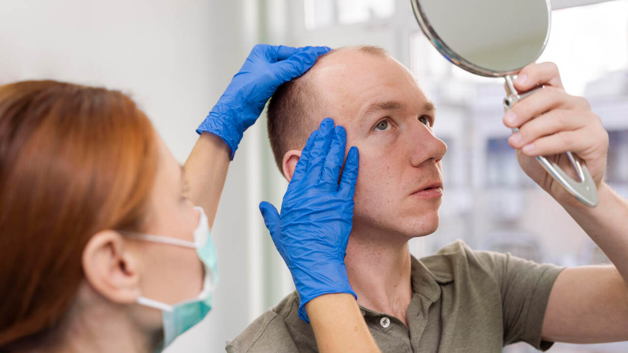 Облысение обычно не начинается резко – чаще оно...