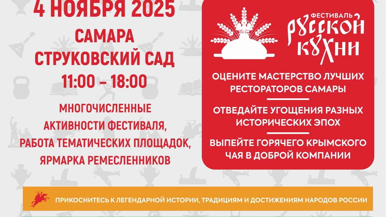 Народный фестиваль традиций «Русский характер», Ночь искусств и Большой этнографический диктант: в Самарской области пройдут мероприятия ко Дню народного единства 4 ноября Самарская область вместе со всей стран...