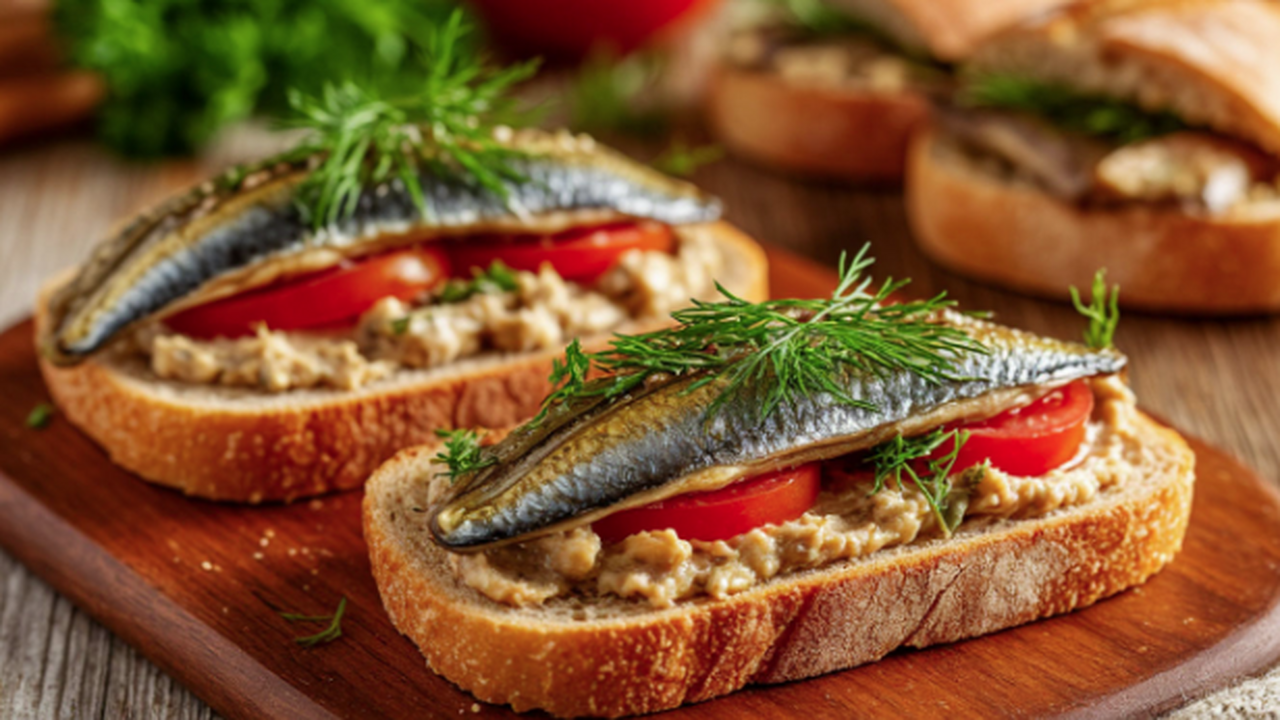 Быстрая и изысканная закуска: шпроты на ржаном ...