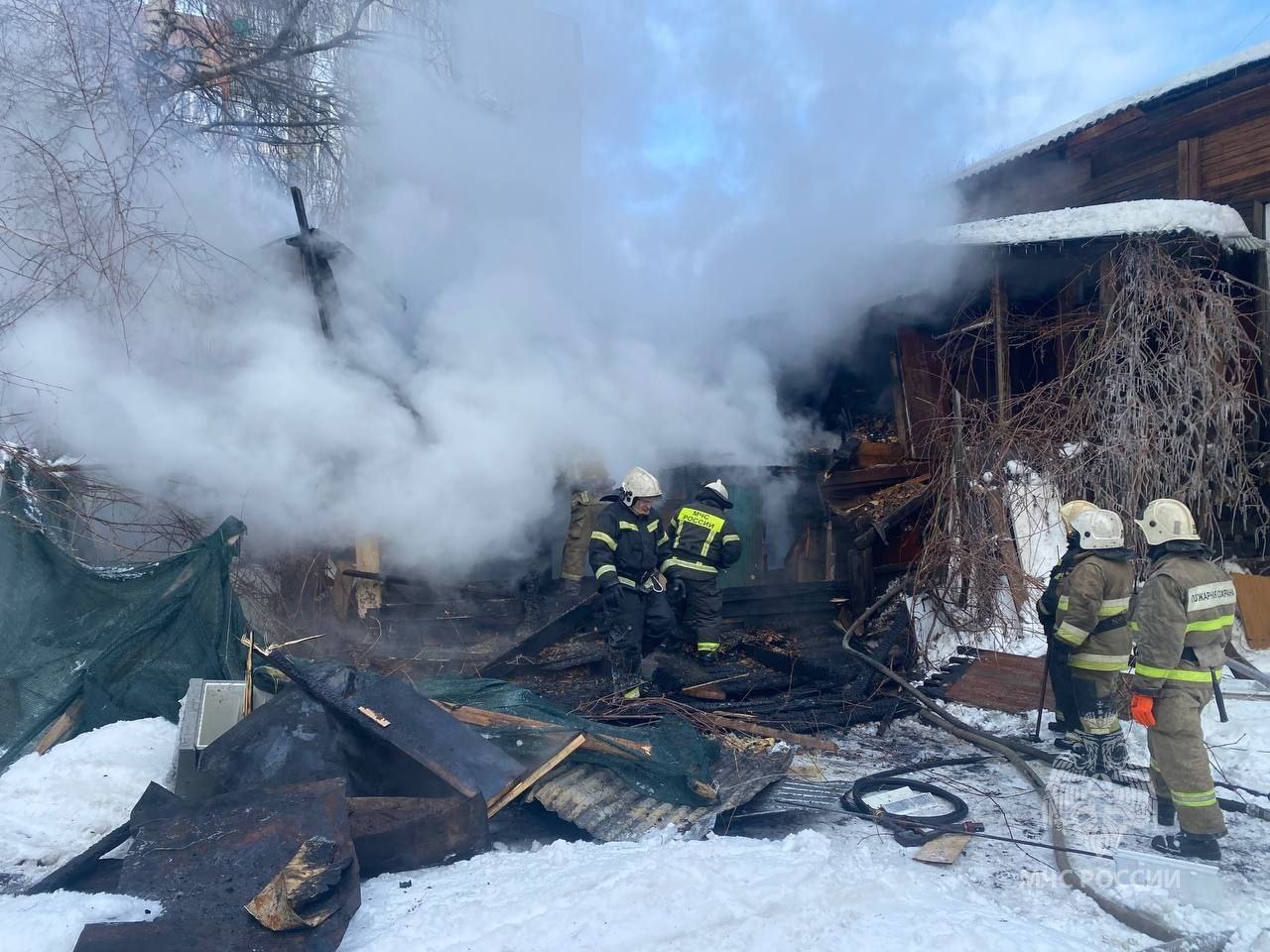  В Самаре 10 февраля потушили крупный пожар на улице Ленинской  