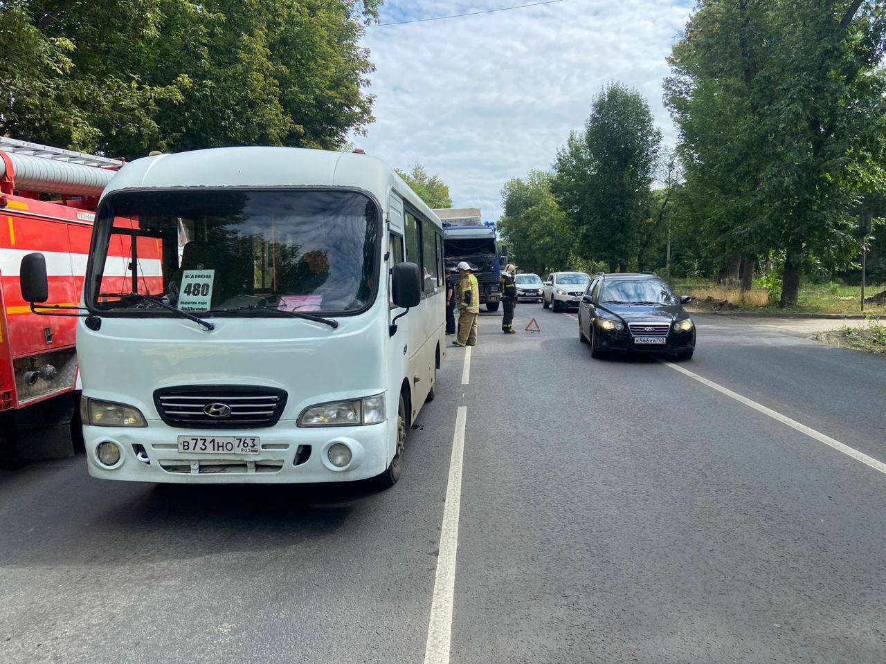  В Самаре 1 августа  в поселке Зубчаниновка фуры врезались в пассажирский автобус 