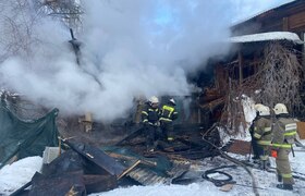 В Самаре 10 февраля потушили крупный пожар на у...