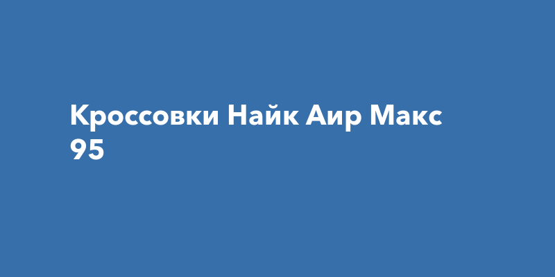 Кроссовки Найк Аир Макс 95